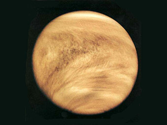 Структура облаков Венеры. Изображение получено в ультрафиолетовом диапазоне. Иллюстрация NASA/Pioneer Venus Orbiter